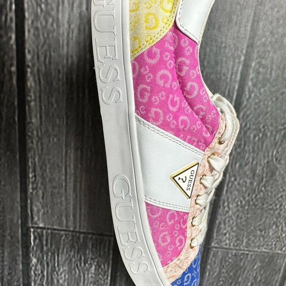 Guess Y2K Multicolor Pink Blue Yellow Sneakers Womens 10 - Picture 7 of 10